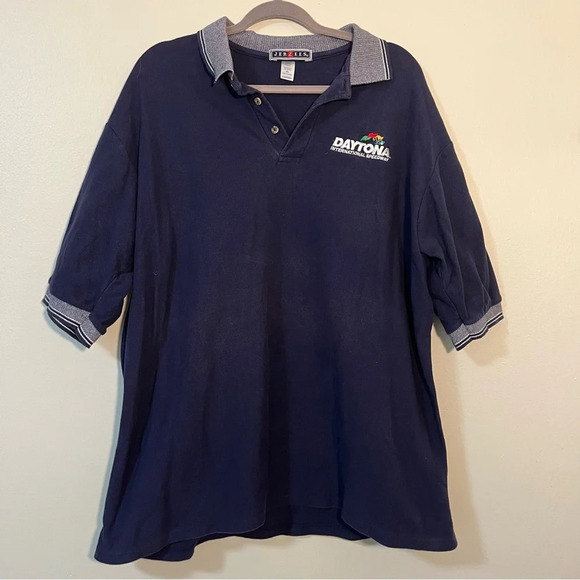 Vintage 90s Daytona Speedway polo waffle knit size XL NASCAR Racing streetwear - Picture 4 of 7